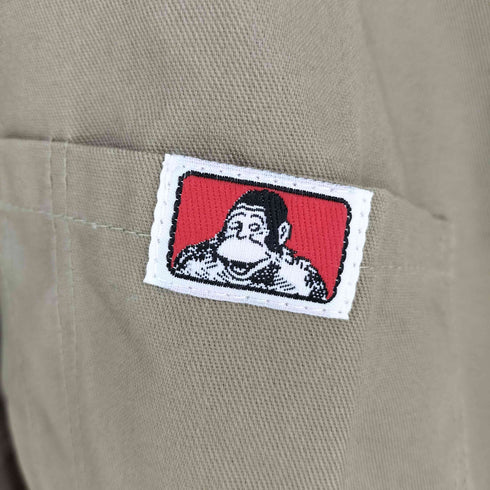 ベンデイビス BEN DAVIS 70-80s USA製 ロケットTALON ハーフジップ S/S ワークシャツ メンズ import:M