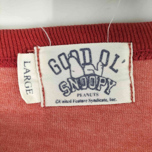 グッドオルアンドコー GOOD OL&CO キャラクタープリント リンガーTシャツ メンズ JPN:L