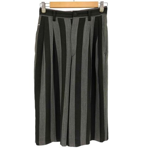 イッセイミヤケ ISSEY MIYAKE 90s 銀タグ ストライプ タック バミューダパンツ レディース 8
