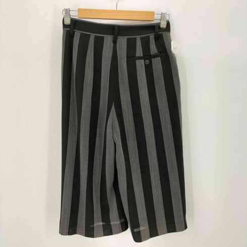 イッセイミヤケ ISSEY MIYAKE 90s 銀タグ ストライプ タック バミューダパンツ レディース 8