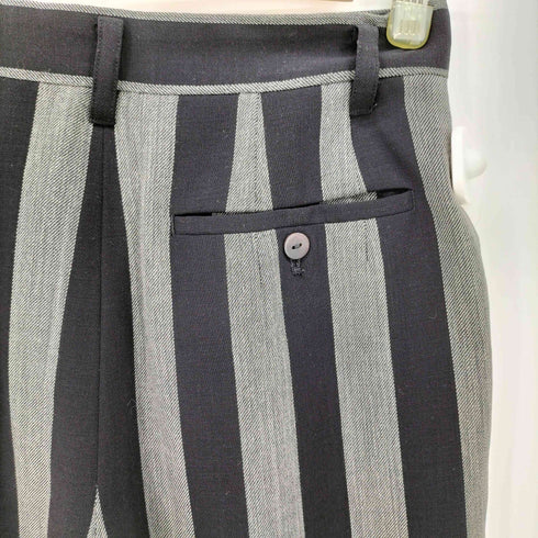 イッセイミヤケ ISSEY MIYAKE 90s 銀タグ ストライプ タック バミューダパンツ レディース 8