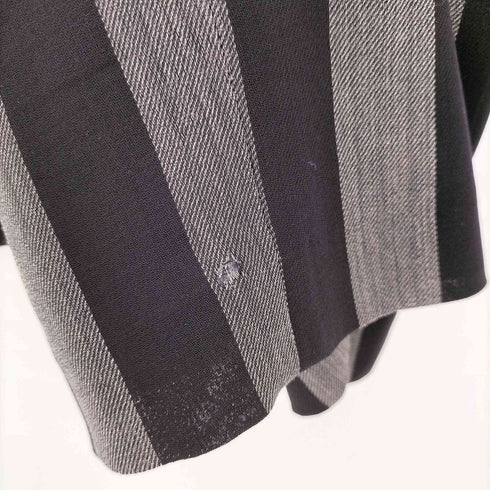 イッセイミヤケ ISSEY MIYAKE 90s 銀タグ ストライプ タック バミューダパンツ レディース 8