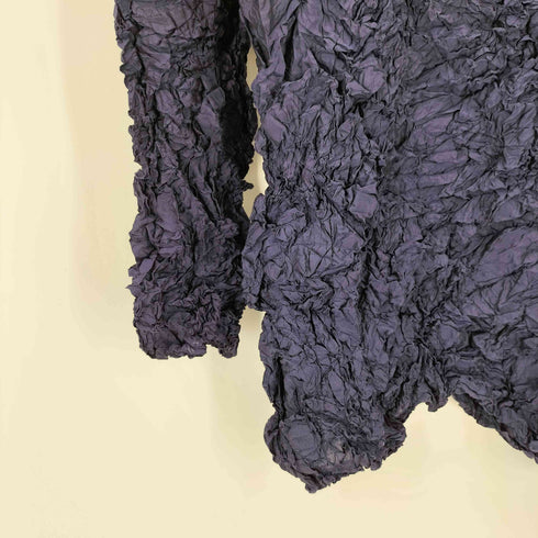 イッセイミヤケ ISSEY MIYAKE PwRMANwNTw 99AW シルク混 メレンゲ クラッシュ シワ加工 カットソー レディース 2