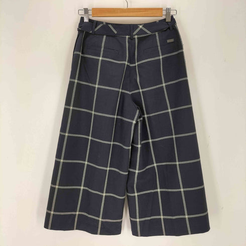 ブルーレーベルクレストブリッジ BLUE LABEL CRESTBRIDGE ベルテッドクロップドワイドパンツ レディース EUR:36