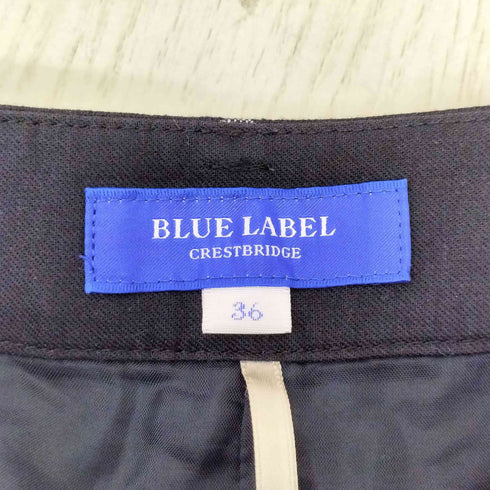 ブルーレーベルクレストブリッジ BLUE LABEL CRESTBRIDGE ベルテッドクロップドワイドパンツ レディース EUR:36