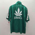 JAMAICA RASTA SPIRITS マリファナ ロゴ 両面プリント ストライプ サイドロゴ デザインライン S/S トラック ジャケット ジャージ メンズ LL