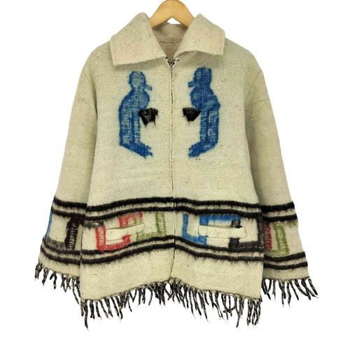 ピンロックYKK グアテマラ ジップカーディガン メンズ