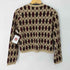 ザラ ZARA ARGYLE KNIT CARDIGAN レディース import:M