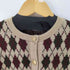 ザラ ZARA ARGYLE KNIT CARDIGAN レディース import:M