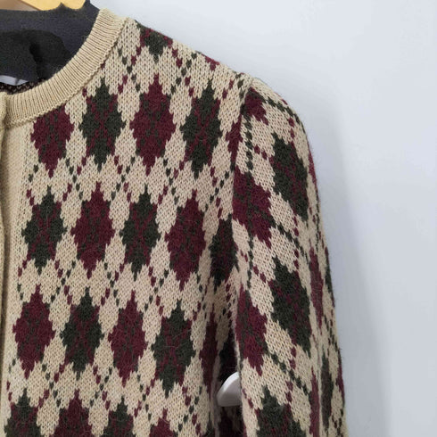 ザラ ZARA ARGYLE KNIT CARDIGAN レディース import:M