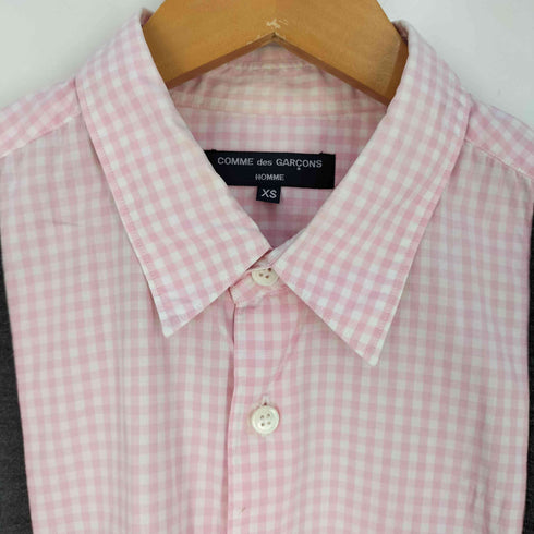 コムデギャルソンオム COMME des GARCONS HOMME ニット切替 ポケット ボタンダウン チェック柄 シャツ メンズ JPN:XS