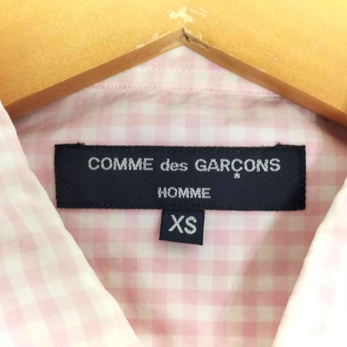 コムデギャルソンオム COMME des GARCONS HOMME ニット切替 ポケット ボタンダウン チェック柄 シャツ メンズ JPN:XS