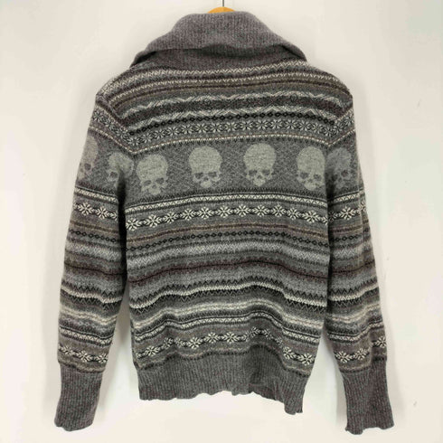 ジャンマアッカウォモ GEMMA.H UOMO イタリア製 スカルデザインジップアップニット メンズ import:M