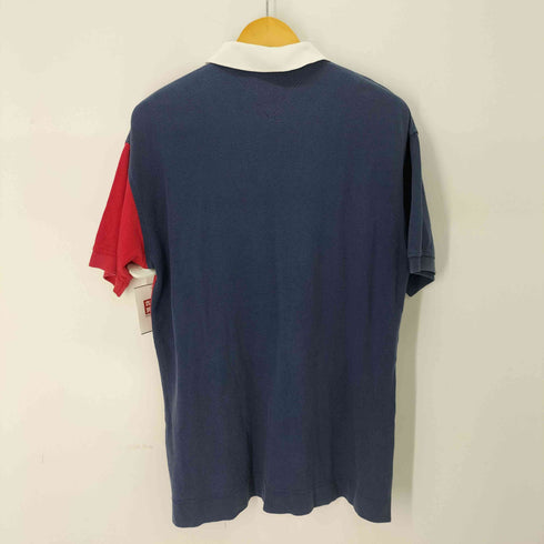 トミーヒルフィガー TOMMY HILFIGER ナンバリング刺繍 マルチカラーポロシャツ メンズ JPN:XL