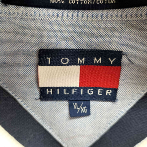 トミーヒルフィガー TOMMY HILFIGER ナンバリング刺繍 マルチカラーポロシャツ メンズ JPN:XL