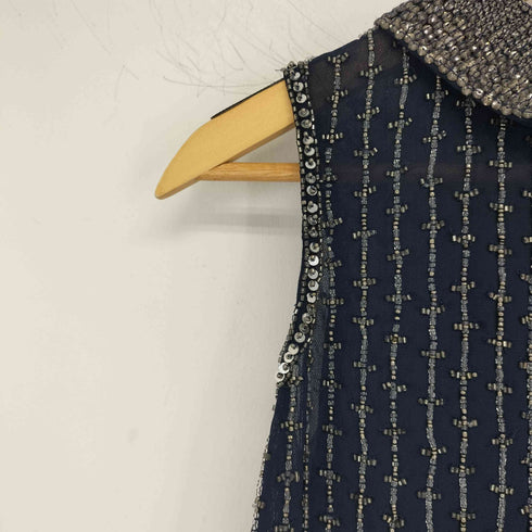 ザラ ZARA 総ビーズノースリーブブラウス レディース import:M