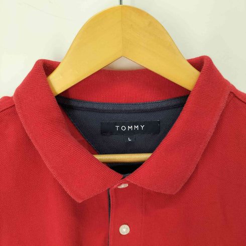 トミー TOMMY バックロゴプリント S/Sポロシャツ メンズ JPN:L
