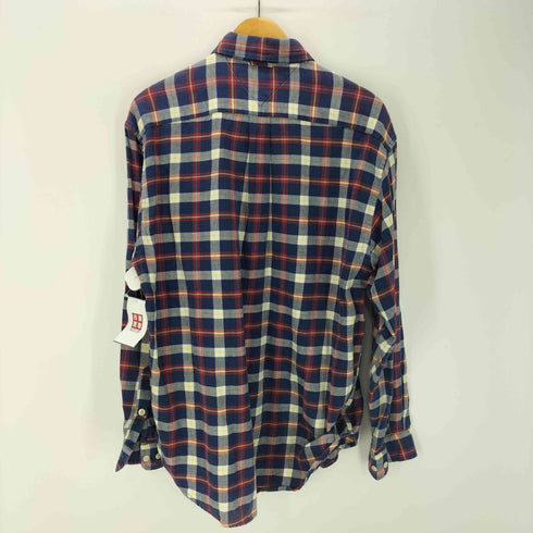 トミーヒルフィガー TOMMY HILFIGER エンブレム刺繍 チェック柄 ボタンダウンシャツ メンズ JPN:M