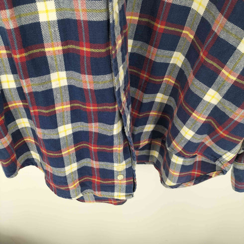 トミーヒルフィガー TOMMY HILFIGER エンブレム刺繍 チェック柄 ボタンダウンシャツ メンズ JPN:M