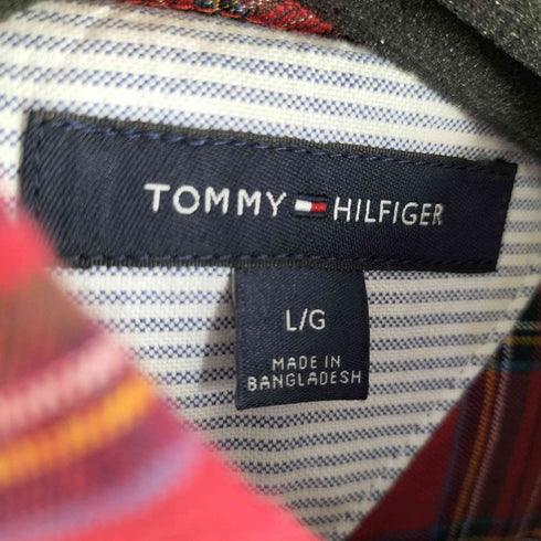 トミーヒルフィガー TOMMY HILFIGER ロゴ刺繍 クレイジーパターン ボタンダウンシャツ メンズ JPN:L