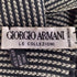 ジョルジオアルマーニ Giorgio Armani イタリア製 アセテートシルク ストライプ フリンジ マフラー メンズ