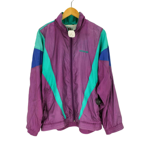 アディダス adidas 90s 銀タグ 万国期タグ ロゴ刺繍ナイロントラックジャケット メンズ JPN:M