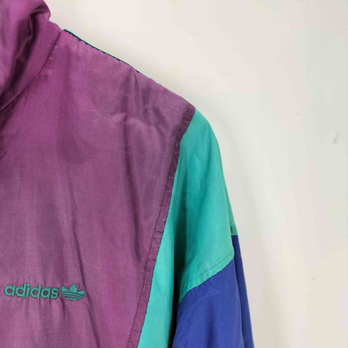 アディダス adidas 90s 銀タグ 万国期タグ ロゴ刺繍ナイロントラックジャケット メンズ JPN:M