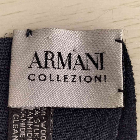 アルマーニコレツィオーニ ARMANI COLLEZIONI イタリア製 格子刺繍 シルク混 ストール メンズ