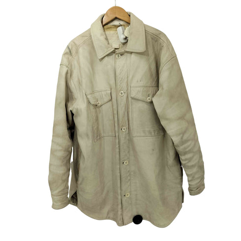 メゾンマルタンマルジェラ Maison Martin Margiela 12AW White Leather Shirt Jacket メンズ import:L