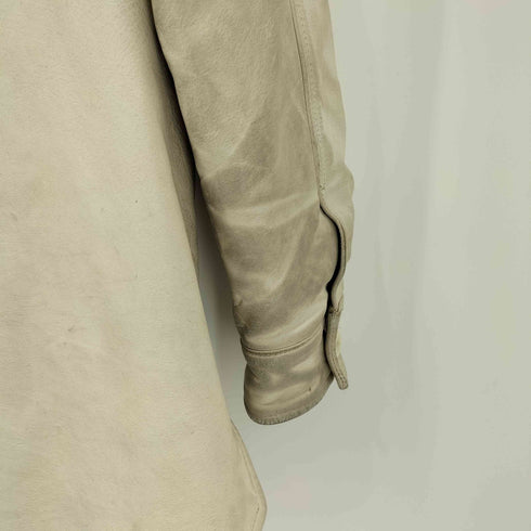 メゾンマルタンマルジェラ Maison Martin Margiela 12AW White Leather Shirt Jacket メンズ import:L