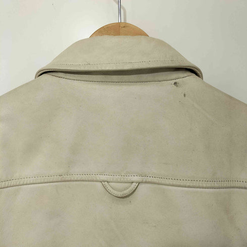 メゾンマルタンマルジェラ Maison Martin Margiela 12AW White Leather Shirt Jacket メンズ import:L