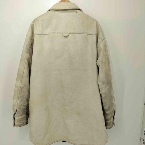 メゾンマルタンマルジェラ Maison Martin Margiela 12AW White Leather Shirt Jacket メンズ import:L