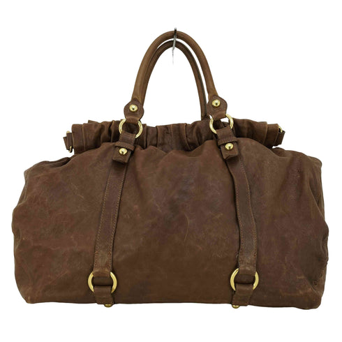 ZOE BY pellessimo ラムレザー シワ加工ハンドバッグ メンズ