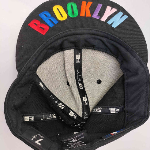 ニューエラ NEW ERA 59FIFTY ベースボールチームロゴ ハート ロゴ刺繍 BROOKLYN つば裏 刺繍 6パネル ベースボール キャップ メンズ 7 1/2