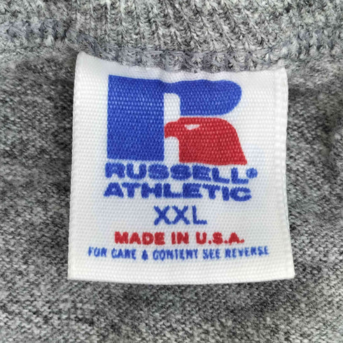 ラッセルアスレチック RUSSELL ATHLETIC 80-90s USA製 企業プリント Tシャツ 袖&裾シングルステッチ メンズ import:XXL
