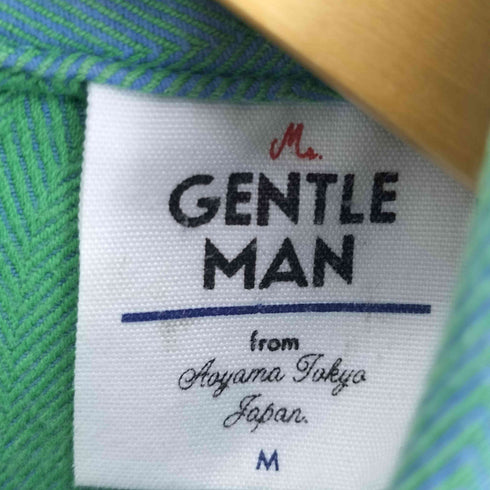 ミスタージェントルマン MR.GENTLEMAN ヘリンボーン 襟付き ハーフジップ ジップ S/S ポロシャツ メンズ JPN:M