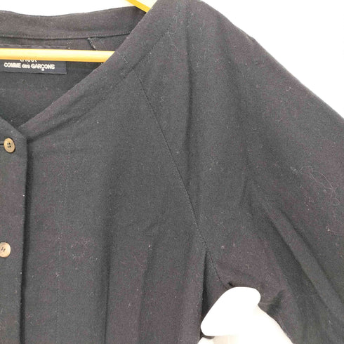 トリココムデギャルソン tricot COMME des GARCONS 80s 川久保期 ウールナイロン メルトン地 シャツワンピース レディース