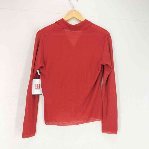 イッセイミヤケ ISSEY MIYAKE 90s 銀タグ トリアセテートレーヨン開襟ニットカーディガン レディース JPN:M
