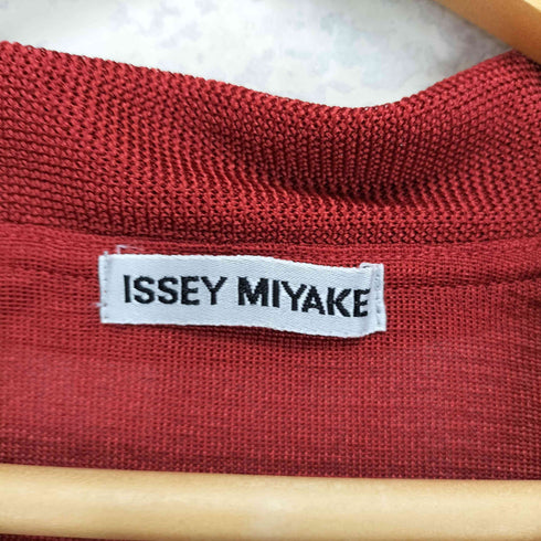 イッセイミヤケ ISSEY MIYAKE 90s 銀タグ トリアセテートレーヨン開襟ニットカーディガン レディース JPN:M