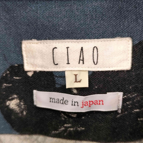 チャオ CIAO 猫柄プリントシャツ メンズ L