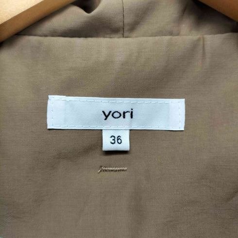 ヨリ yori ペプラムギャザー 撥水ジップパーカー レディース JPN:36