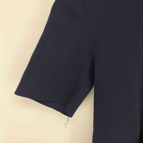 ザラ ZARA PLAIN KNIT TOP WITH BEADED NECK レディース import:S