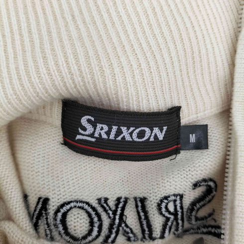 スリクソン SRIXON カシミヤ混 ロゴ刺繍ジップアップセーター メンズ JPN:M