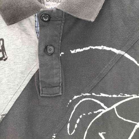 デシグアル Desigual 素材切替デザインポロシャツ メンズ import:L