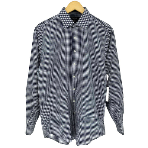 ヴァンヒューゼン VAN HEUSEN 長袖ギンガムチェックシャツ European Fit メンズ
