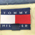 トミーヒルフィガー TOMMY HILFIGER 90s フラッグタグ エンブレム刺繍 リネンコットン ストライプボタンダウンシャツ メンズ S/P