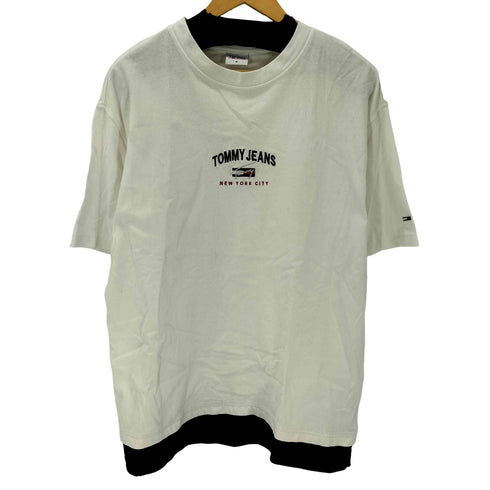 トミージーンズ tommy jeans ロゴ刺繍 レイヤードTシャツ メンズ JPN:M