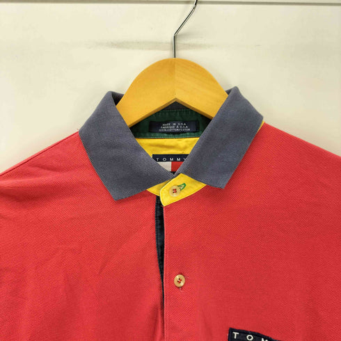 トミーヒルフィガー TOMMY HILFIGER ロゴ刺繍 ラガーシャツ メンズ JPN:M