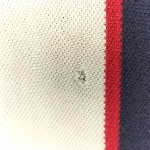 トミーヒルフィガー TOMMY HILFIGER エンブレム刺繍 ストライプS/Sポロシャツ メンズ JPN:L