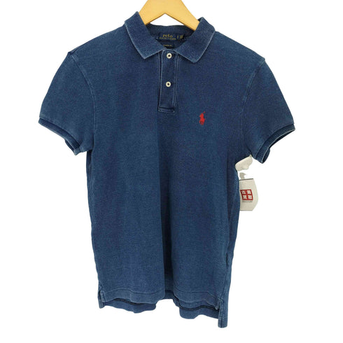 ポロラルフローレン POLO RALPH LAUREN インディゴ染め ポニー刺繍 鹿の子ポロシャツ メンズ SP